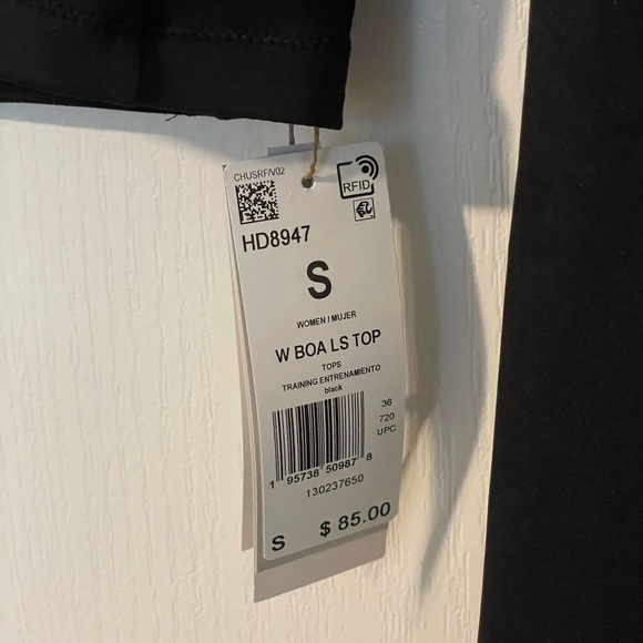 NWT Adidas Originals Boa Cropped Laser-cut Stretch Recycled Top Size S - Picture 6 of 6